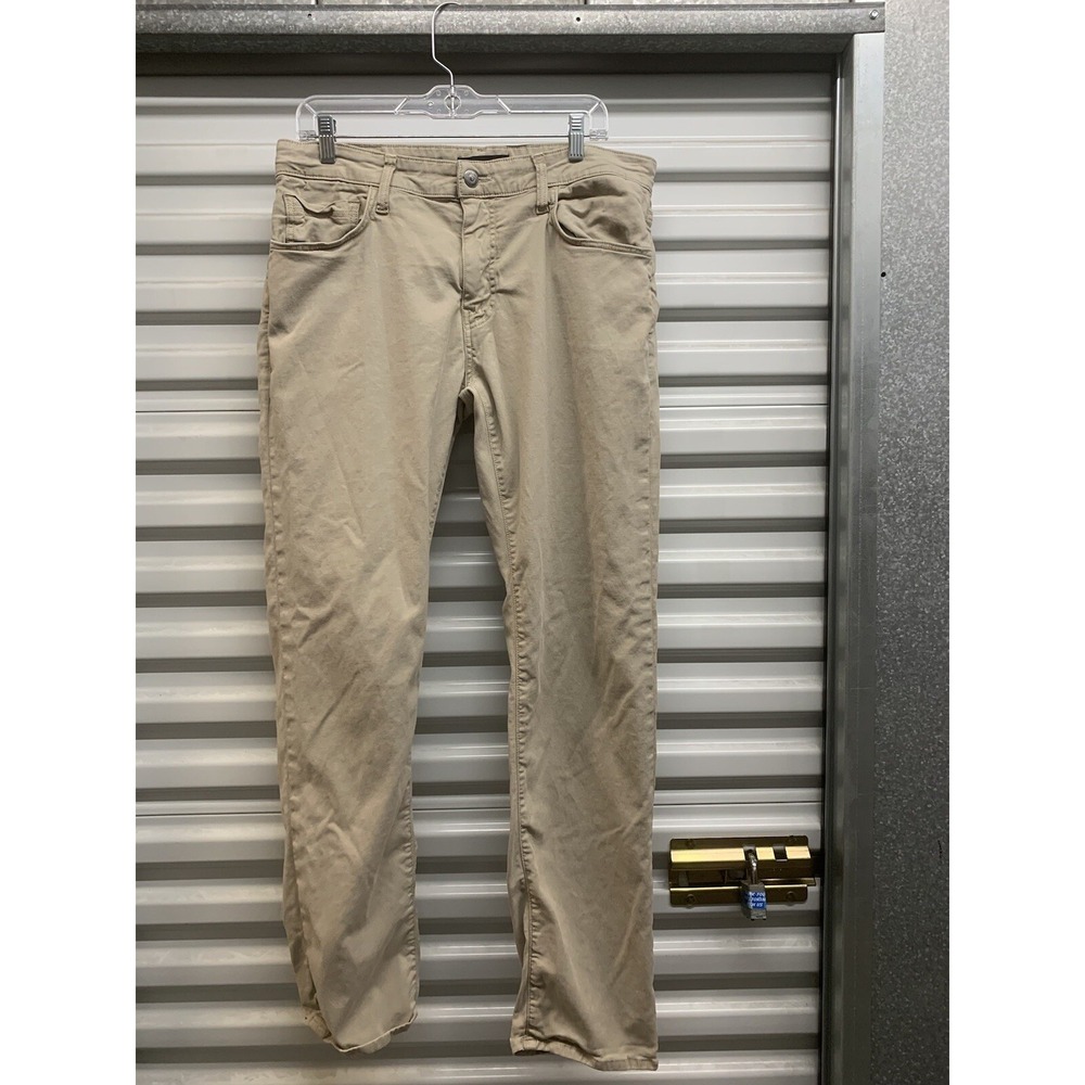 Mavi Zach Straight Leg Jeans Mens Stretch Light Brown - Read